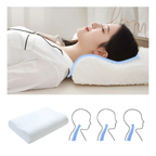 Almohada Cervical Viscoelástica Tecnopro Ortopédica Antiácaros Ergonómica Blanco