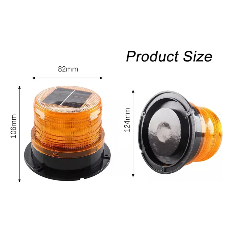 Baliza Solar LED Intermitente IP68 Impermeable Recargable Roja