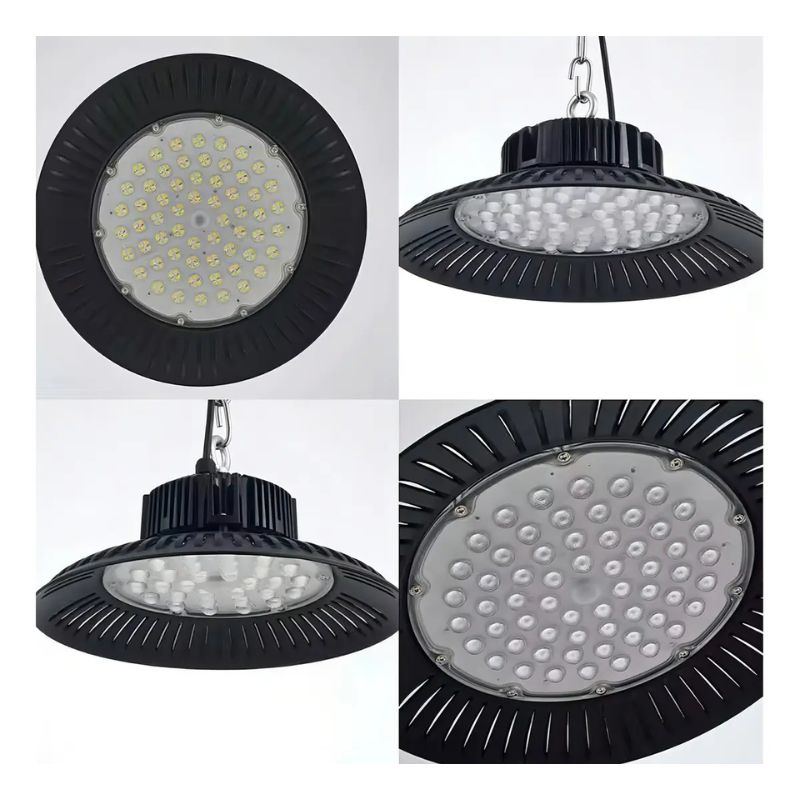 Lámpara Industrial LED Tipo UFO 200W Blanca con Protección IP65