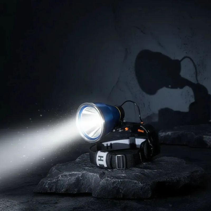 Foco Linterna Minera Caza Recargable 1500w Luz Blanca Con Cintillo
