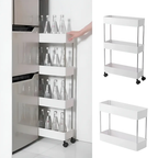 Estante Organizador Baño 4 Niveles Carrito Multifuncional Color Blanco