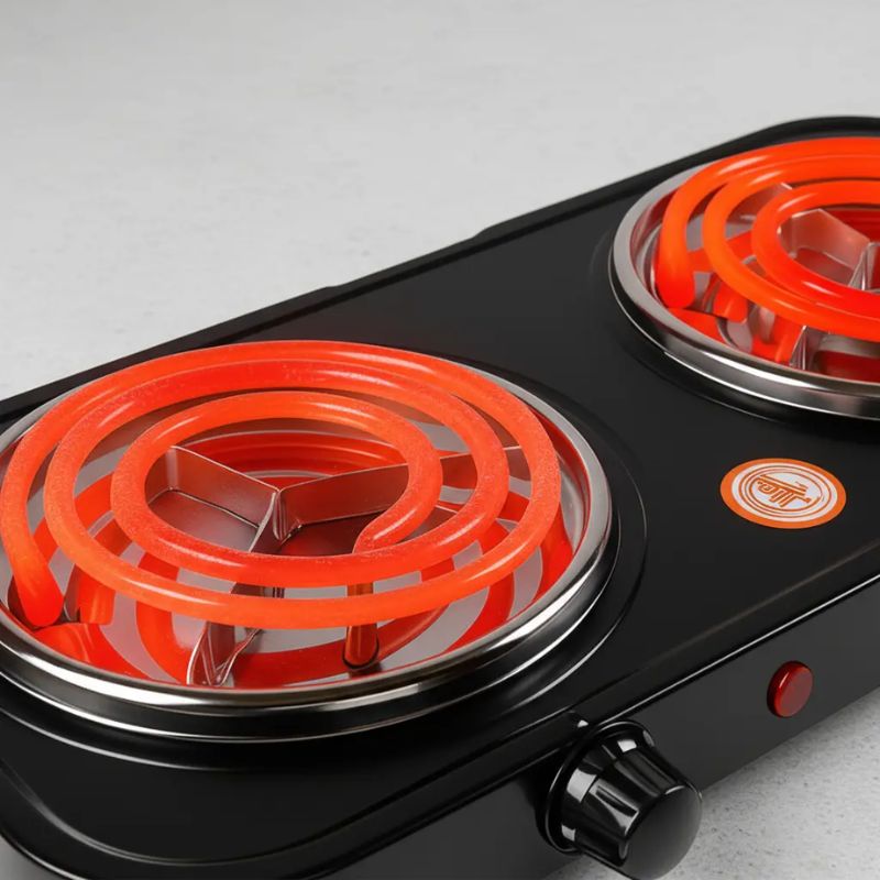 Anafe Eléctrico Doble Espiral 2000w Portátil Cocina Eléctrica