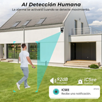 Cámara Seguridad 8MP Exterior Wifi Visión Nocturna 360° PTZ IP66