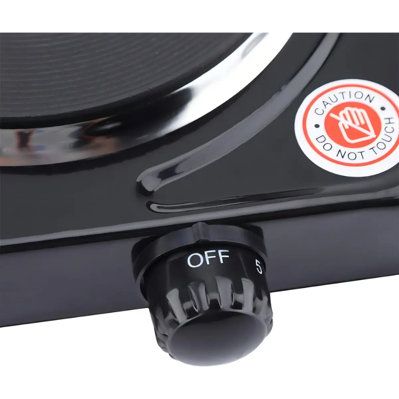 Anafe Cocina Eléctrica Simple Plato 1 Hornalla 1000w A/inoxi Color Negro