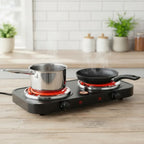 Anafe Eléctrico Doble Espiral 2000w Portátil Cocina Eléctrica