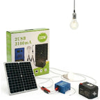Kit Solar Emergencia Portatil 220v+ Inversor+ Ampolletas