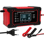 Cargador Inteligente 12V 10A Auto Moto SUV Pantalla LCD Reparación