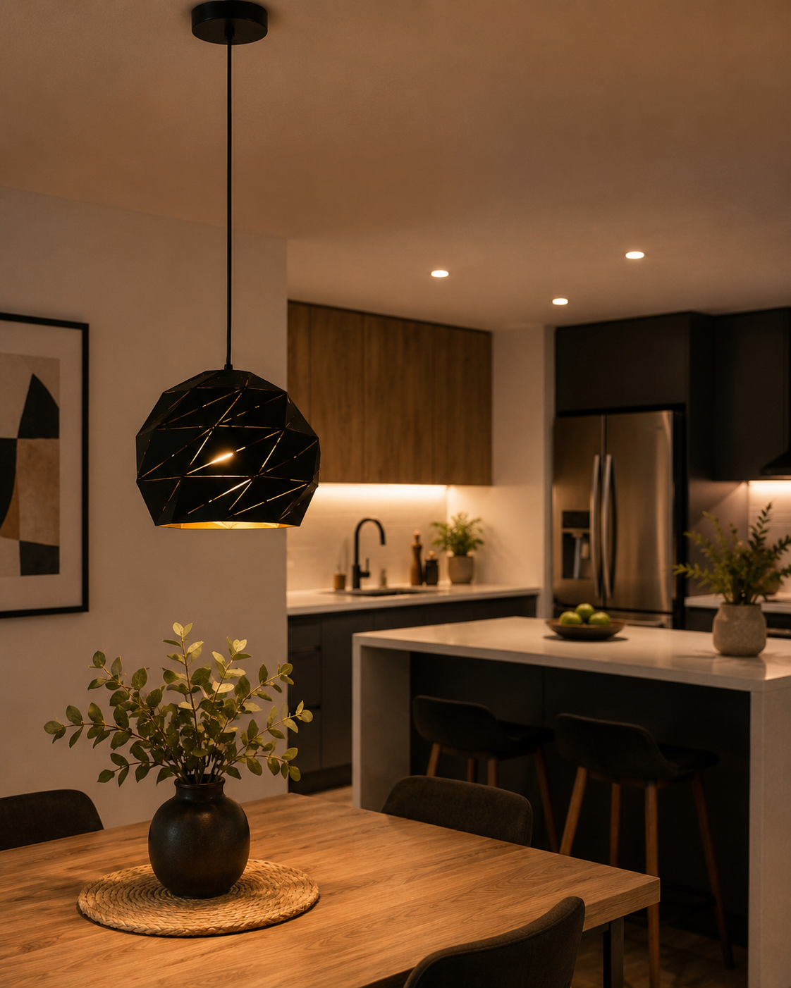 Lámpara Colgante Industrial Negra 300 mm E27 | Diseño Moderno | 1 Año de Garantía
