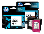 Pack Cartucho De Tinta Hp 664 Color Negro Y Tri-color De 2 Ml 2 Unidades