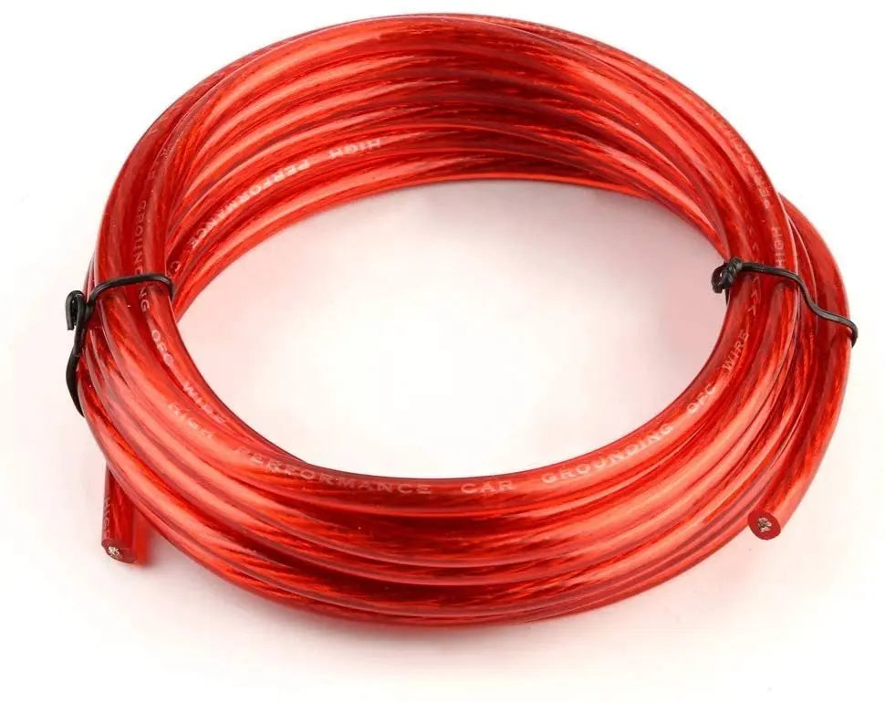 Kit de Cables Para Amplificador 1500 Watts Subwoofer RCA Rojo/Azul
