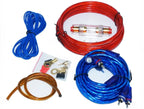 Kit de Cables Para Amplificador 1500 Watts Subwoofer RCA Rojo/Azul