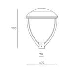 Luminaria LED Pública 65W IP65 Luz Neutra 4000K Certificada SEC Para Calles Y Exteriores 220V