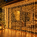 Cortina de Luces LED Navideñas 3x2 Metros Multicolor/Cálida 220V Colores