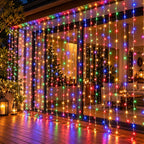 Cortina de Luces LED Navideñas 3x2 Metros Multicolor/Cálida 220V Colores