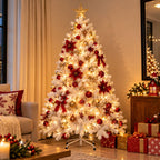 Árbol de Navidad Artificial Blanco 210 cm con Base