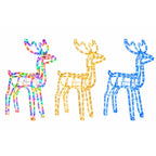 Reno Navideño Solar con Luces LED 120 cm Multicolor Cálido o Azul