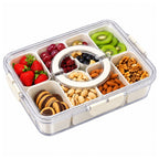 Bandeja para Snacks Multifuncional con 8 Compartimentos y Tapa Sellada