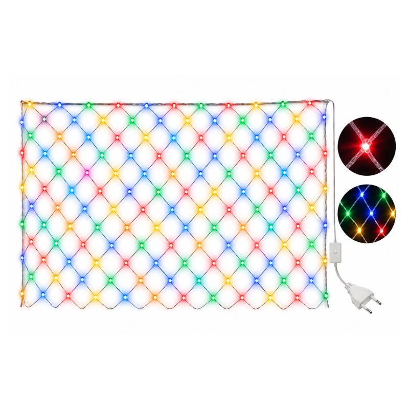 Malla de Luces LED Navideñas 3x2 Metros 220V Colores