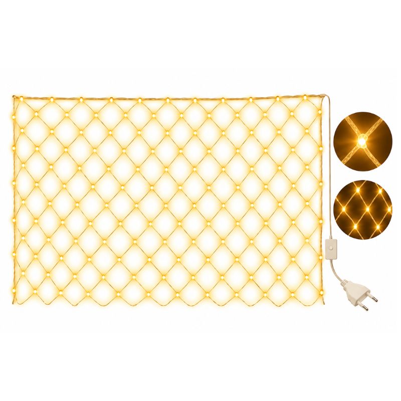 Malla de Luces LED Navideñas 3x2 Metros 220V Colores