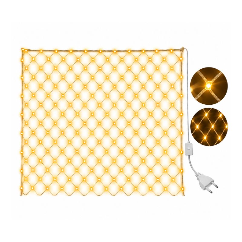 Malla de Luces LED Navideñas 3x3 Metros 220V Colores