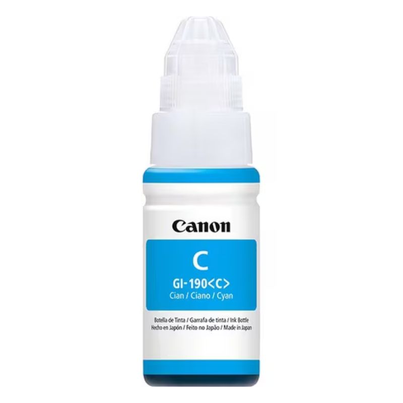 Canon Tinta Gi-190 Bk Botella De Tinta Negra Con 135ml Tinta Negro