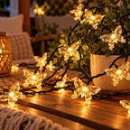 Guirnalda de Luces LED Mariposa Luz Cálida Decorativa 5 mts