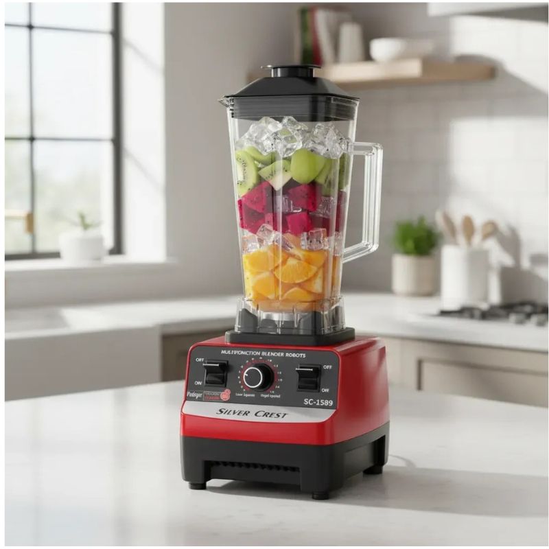 Licuadora Industrial Silver Crest SC-1589 2 Litros 4500W Profesional Con 3 Accesorios