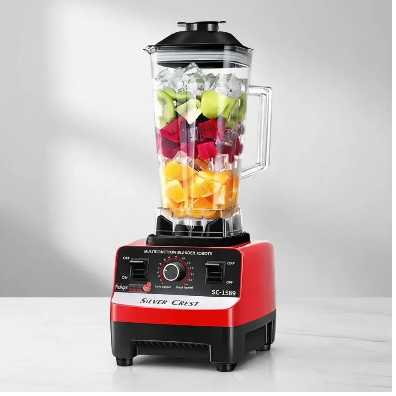 Licuadora Industrial Silver Crest SC-1589 2 Litros 4500W Profesional Con 3 Accesorios