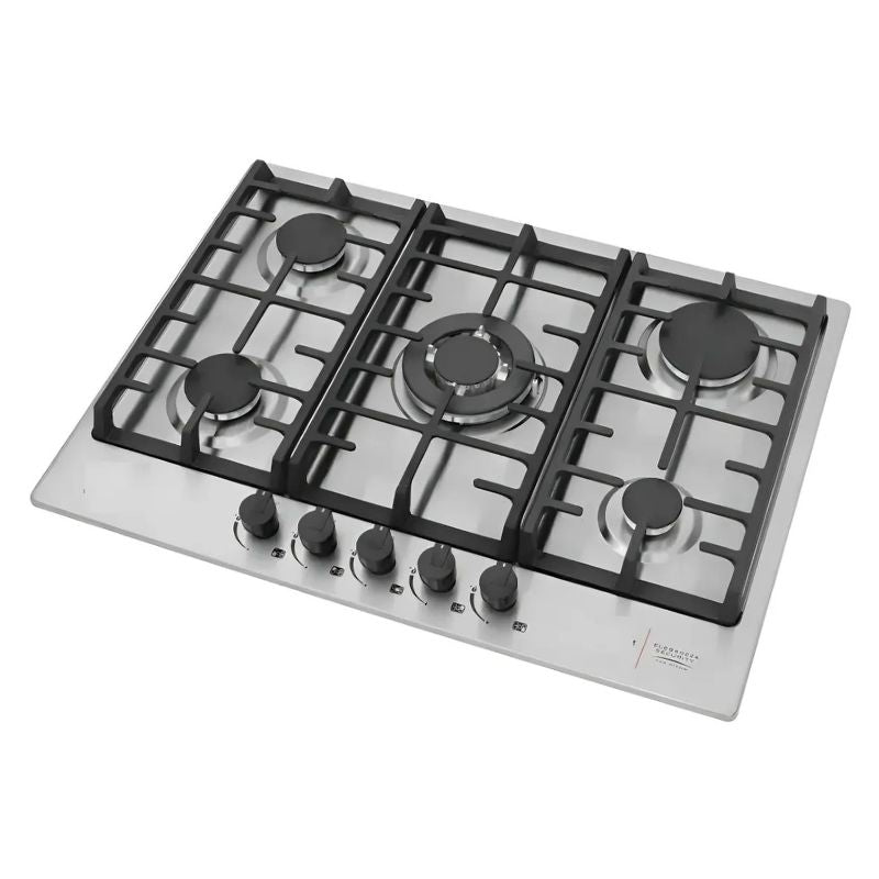 Encimera a Gas 5 Quemadores Empotrable Acero Inoxidable 90x50x5 cm