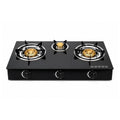 Encimera Cocina A Gas 3 Quemadores Vidrio Templado 70cm Multigas