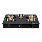 Encimera Cocina A Gas 3 Quemadores Vidrio Templado 70cm Multigas