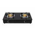 Cocina Encimera A Gas 2 Platos Vidrio Templado Multigas Negra