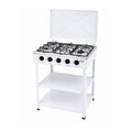 Cocina Industrial a Gas 5 Quemadores con Tapa y Repisas para Gas GLP