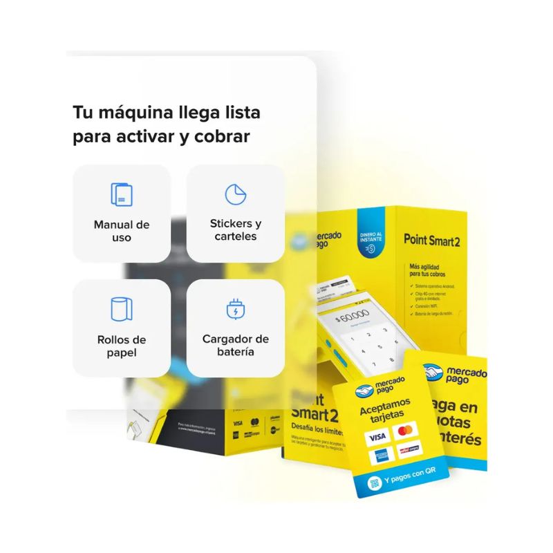 Mercado Pago Point Smart 2 Máquina POS con Boleta Electrónica WiFi 4G