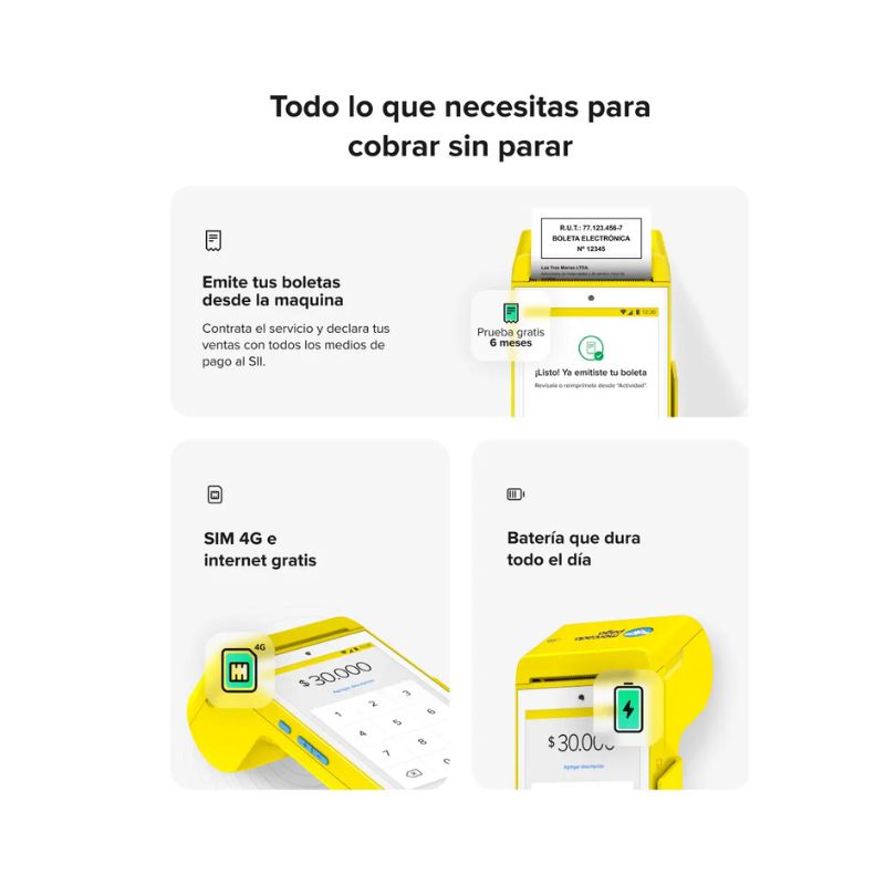 Mercado Pago Point Smart 2 Máquina POS con Boleta Electrónica WiFi 4G