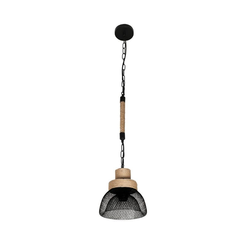 Lámpara Colgante Vintage E27 Estilo Industrial Metal y Madera | 1 Año de Garantía
