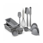Set de Repostería de Silicona 22 Piezas con Moldes y Utensilios de Cocina Gris