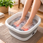 Spa Masajeador de Pies Plegable con Calentamiento, Burbujas y Rodillos