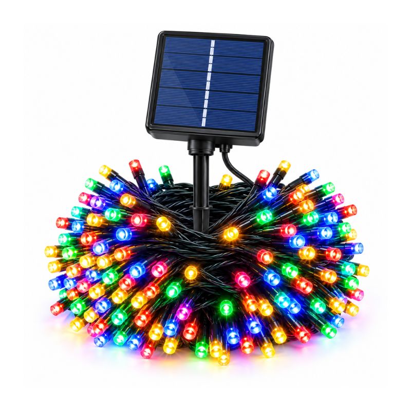 Guirnalda Solar LED Multicolor 10 Metros 100 Luces Navidad