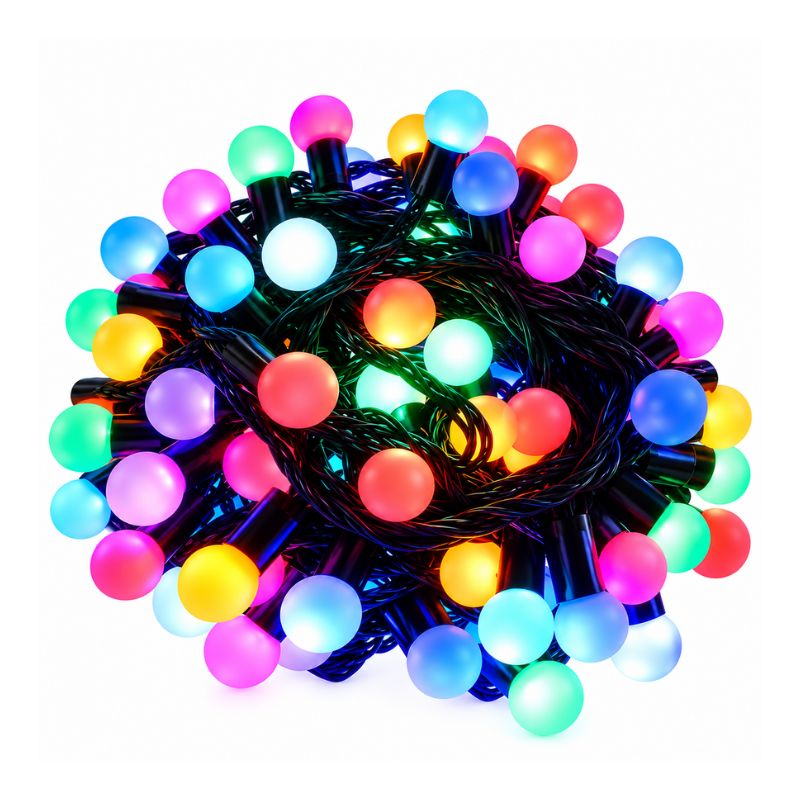 Guirnalda Solar LED Multicolor 10 Metros Luces Navidad