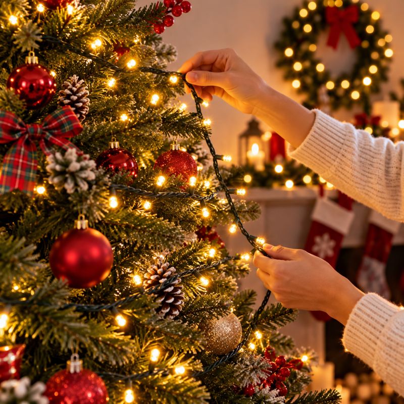 Luces Navideñas Guirnalda 200 LED 20 Metros 220V Colores