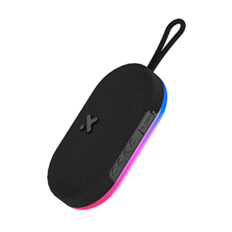 Parlante inalámbrico portátil con luces LED y base magnética Pearl Xtech
