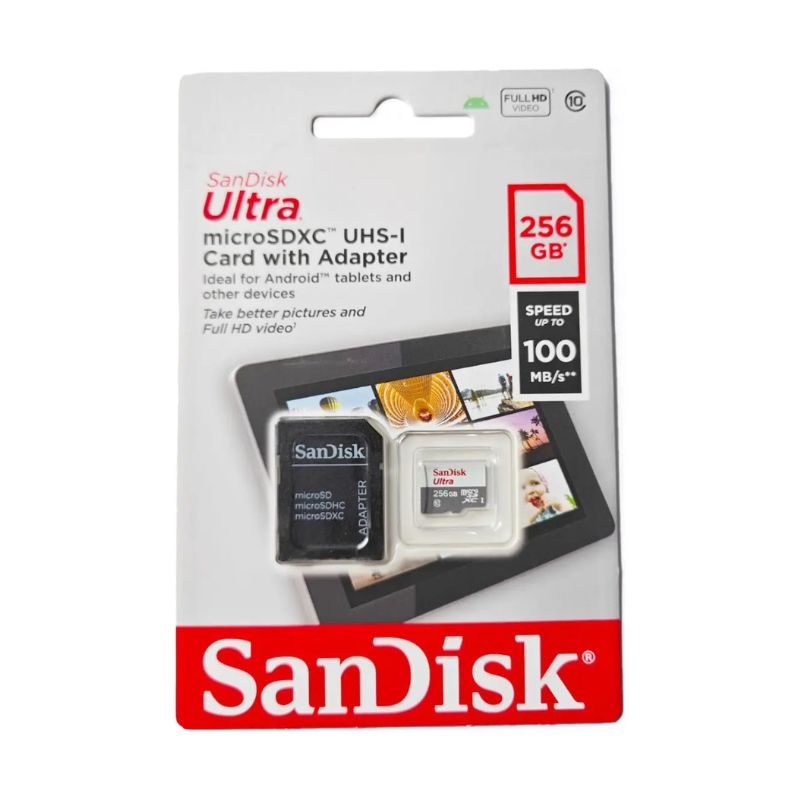 Tarjeta De Memoria Sandisk Ultra De 256 Gb Micro Sd clase 10