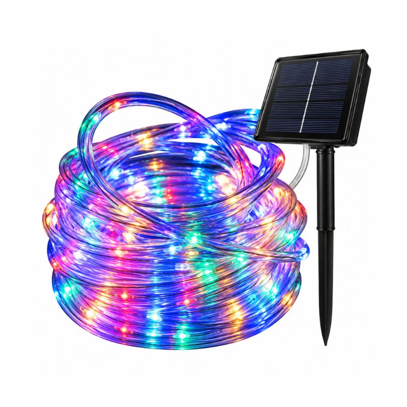 Manguera de Luces LED Solar 20 Metros Multicolor Impermeable