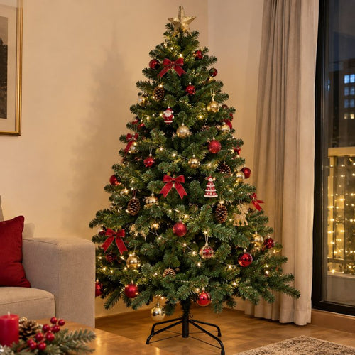 Árbol de Navidad Artificial Verde 180 cm con Base