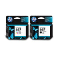 Pack Tintas Hp 667 Negra + 667 Tricolor