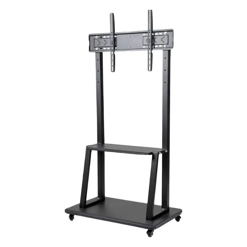Soporte Tv Rack Movil Con Ruedas 32 A 70 Base Pedestal Stand Color Negro
