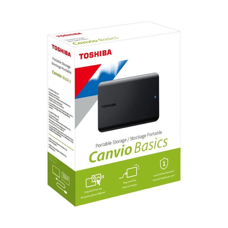Disco Duro Externo Toshiba Canvio Basics 1TB Negro USB 3.2