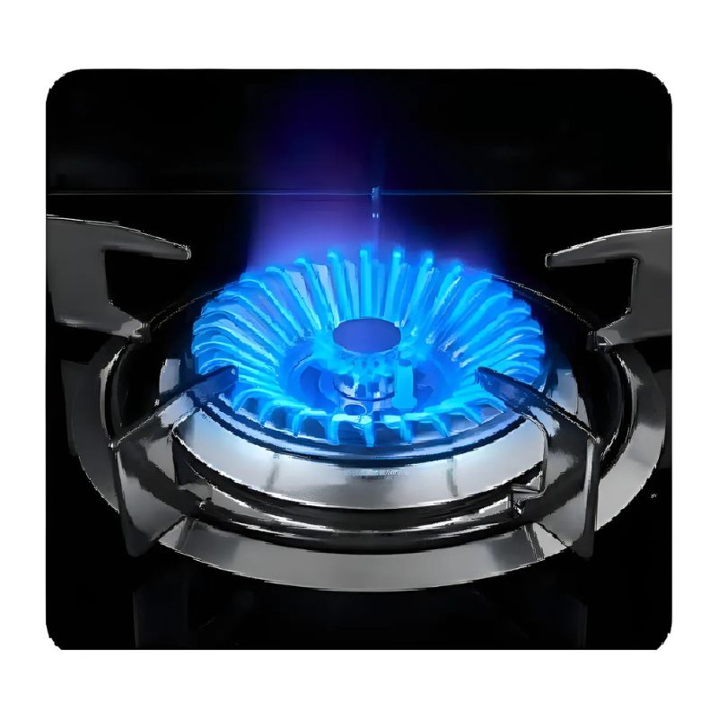Encimera a gas 2 platos cocina tope de vidrio con chispero Color Negro