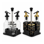 Set Dispensador de Aceite y Vinagre con Condimenteros Especieros 4 Piezas